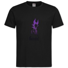 Футболка з принтом Малефісент Мінімалістичний Принт - 2XL чорна