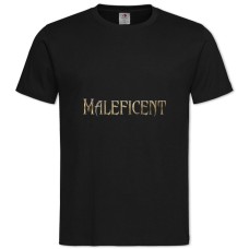 Футболка з принтом Малефісент Золотий Логотип - 2XL чорна