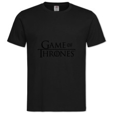 Футболка с принтом Игра Престолов Логотип - 2XL черная