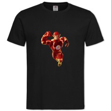 Футболка с принтом Флеш Герой - 2XL черная