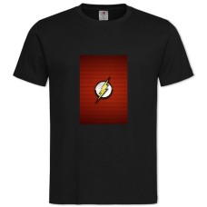 Футболка с принтом Флеш Логотип - 2XL черная