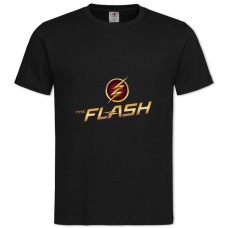 Футболка с принтом Флеш Главный Логотип - 2XL черная