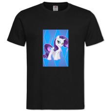 Футболка с принтом Моя Маленькая Пони Рарити Пони - 2XL черная