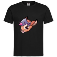 Футболка с принтом Бемби Принцесса - 2XL черная