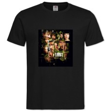 Футболка с принтом Остров Лост Тематика Принт - 2XL черная