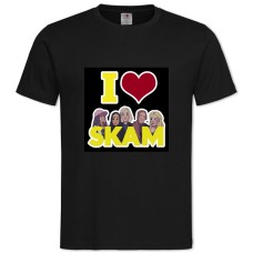 TSkam I Love Skam -shirt with Print Skam I Love Skam - 2XL black