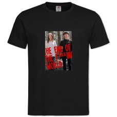 TThe End Of The F *** Ing World Heroes Print -shirt with Print The End Of The F *** Ing World Heroes Print - 2XL black