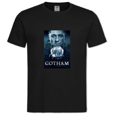 Футболка с принтом Готэм Принт - 2XL черная