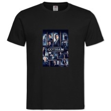 Футболка с принтом Готэм Герои - 2XL черная