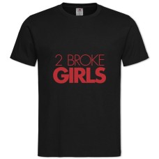 T2 Broke Girls Logo -shirt with Print 2 Broke Girls Logo - 2XL black
