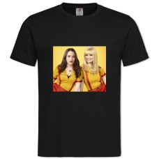 T2 Broke Girls Main Heroes -shirt with Print 2 Broke Girls Main Heroes - 2XL black