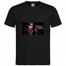 TThe Vampire Diaries Elena Gilbert Hero -shirt with Print The Vampire Diaries Elena Gilbert Hero - 2XL black