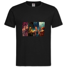 Футболка с принтом Доктор Кто Герои Арт - 2XL черная