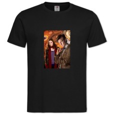 Футболка с принтом Доктор Кто Персонажи - 2XL черная