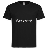 T-shirt z nadrukiem Logo Friends - 2XL czarny