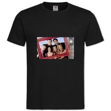 Футболка с принтом Друзья Рамка Герои - 2XL черная