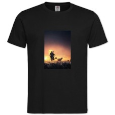 TThe Mandalorian Theme -shirt with Print The Mandalorian Theme - 2XL black