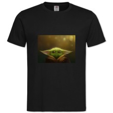 TThe Mandalorian Cute Art -shirt with Print The Mandalorian Cute Art - 2XL black