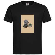 TThe Mandalorian Art Heroes -shirt with Print The Mandalorian Art Heroes - 2XL black