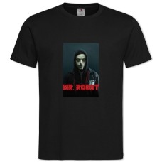 Футболка с принтом Мистер Робот Принт - 2XL черная