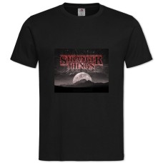 TStranger Things Print Theme -shirt with Print Stranger Things Print Theme - 2XL black