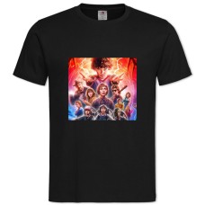 TStranger Things Main Heroes -shirt with Print Stranger Things Main Heroes - 2XL black