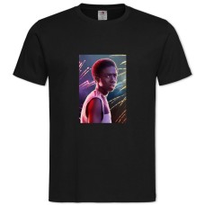 TStranger Things Lucas Sinclair -shirt with Print Stranger Things Lucas Sinclair - 2XL black