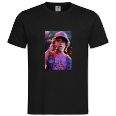 TStranger Things Dustin Henderson -shirt with Print Stranger Things Dustin Henderson - 2XL black