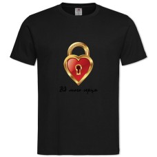 TValentine's Day Heart -shirt with Print Valentine's Day Heart - 2XL black
