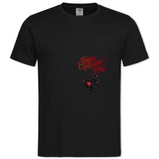 TValentine's Day Happy Valentines Day My Love -shirt with Print Valentine's Day Happy Valentines Day My Love - 2XL black