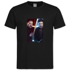 TSupernatural Dean And Crowley -shirt with Print Supernatural Dean And Crowley - 2XL black