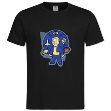 Футболка с принтом Фоллаут Создания - 2XL черная