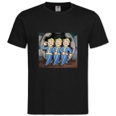 Футболка с принтом Фоллаут Триплет - 2XL черная