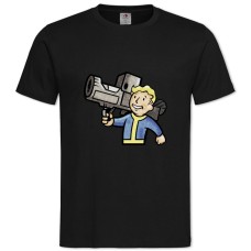Футболка с принтом Фоллаут Мужчина И Пистолет - 2XL черная