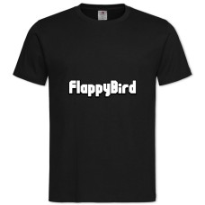 Футболка с принтом Флаппи Бёрд Логотип - 2XL черная