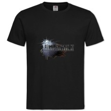 Футболка с принтом Файнл Фентези 15 Логотип - 2XL черная