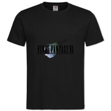 Футболка с принтом Файнл Фентези 7 Логотип - 2XL черная