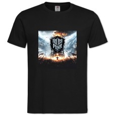 Футболка с принтом Фростпанк Принт Логотип - 2XL черная