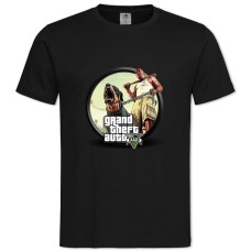 Футболка с принтом ГТА 5 Принт - 2XL черная