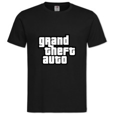 Футболка с принтом ГТА Логотип - 2XL черная