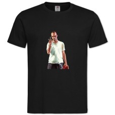 Футболка с принтом ГТА Тревор - 2XL черная