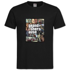 Футболка с принтом ГТА Главная Тема - 2XL черная