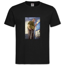 Футболка с принтом ГТА Герой Лестер Крест - 2XL черная