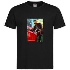 Футболка с принтом ГТА Кража Машины - 2XL черная