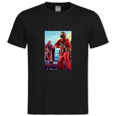 Футболка с принтом ГТА Герои В Красном - 2XL черная