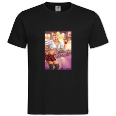 Футболка с принтом ГТА Shame Девушка Принт - 2XL черная