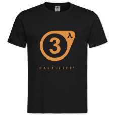 Футболка з принтом Халф Лайф 3 Логотип - 2XL чорна