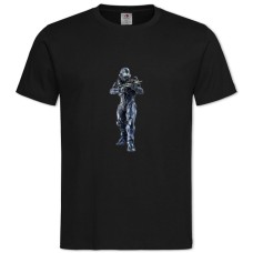 Футболка с принтом Хейло Создание - 2XL черная