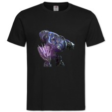 Футболка с принтом Хейло Робот - 2XL черная