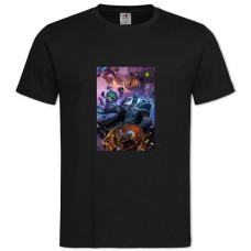 Футболка с принтом Хартстоун Вселенная - 2XL черная